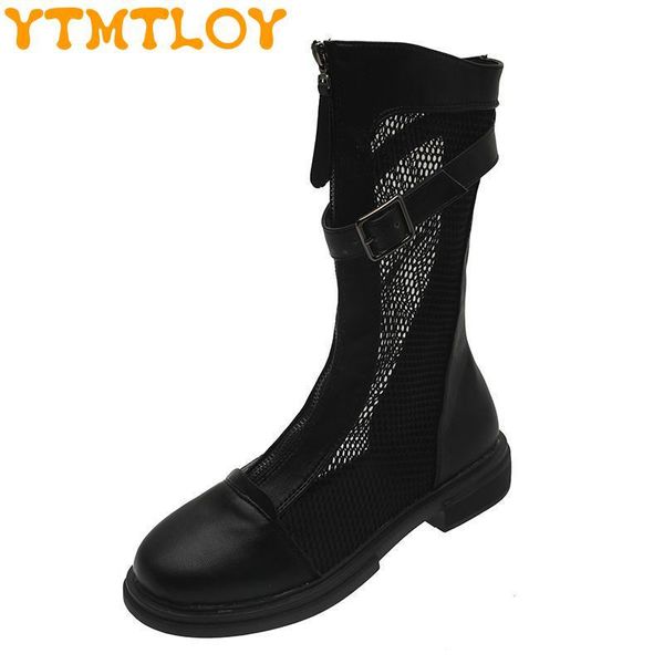 sandals boots women's summer thin section 2021 mesh breathable hollow flat zipper short leather, Black
sandals boots women's summer thin section 2021 mesh breathable hollow flat zipper short leather, Black