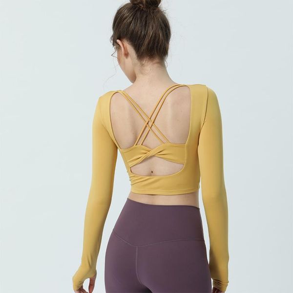 internet celebrity yoga wear t-shirt long sleeve women fashion beauty back fitness running sports outfit
internet celebrity yoga wear t-shirt long sleeve women fashion beauty back fitness running sports outfit
