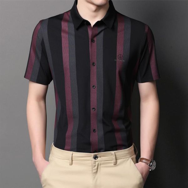 men's casual shirts 2021 summer high-end seamless short-sleeved shirt leisure temperament fashion silk slip breathable, White;black
men's casual shirts 2021 summer high-end seamless short-sleeved shirt leisure temperament fashion silk slip breathable, White;black