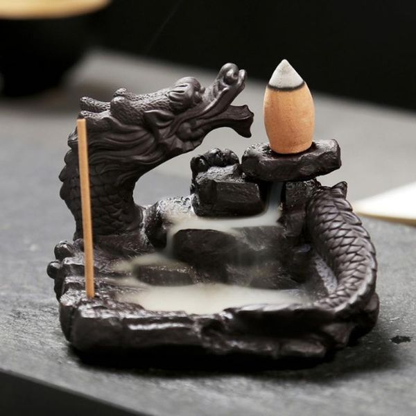 fragrance lamps delicate chinese dragon waterfall burner ceramic made backflow incense holder tray for home fragrances
fragrance lamps delicate chinese dragon waterfall burner ceramic made backflow incense holder tray for home fragrances