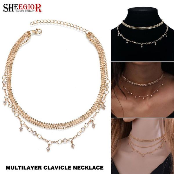 pendant necklaces gothic layered choker star necklace women accessories punk lovely mashup gold chain fashion jewelry friend, Silver
pendant necklaces gothic layered choker star necklace women accessories punk lovely mashup gold chain fashion jewelry friend, Silver