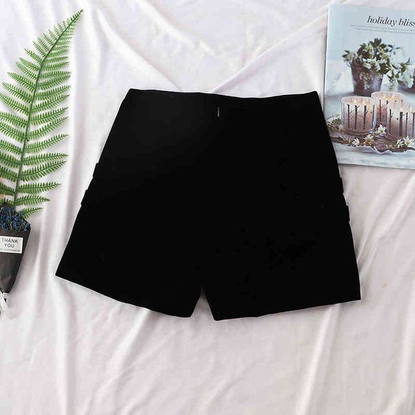 double breasted velvet women outside new autumn wear high waist slim casual ladies short shorts femme 210304, White;black
double breasted velvet women outside new autumn wear high waist slim casual ladies short shorts femme 210304, White;black