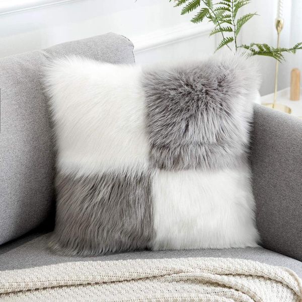 cushion/decorative pillow white grey mixed fluffy covers decorative faux fur cushion cover throw home decor square case 45x45cm
cushion/decorative pillow white grey mixed fluffy covers decorative faux fur cushion cover throw home decor square case 45x45cm