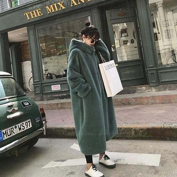 women's fur & faux women winter imitation mink coats plus size parka casaco feminino long loose thick warm female overcoat, Black
women's fur & faux women winter imitation mink coats plus size parka casaco feminino long loose thick warm female overcoat, Black