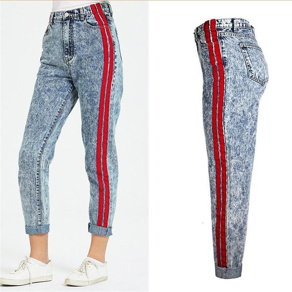 autumn winter women fashion snowflake blue plus size loose denim pants patchwork webbing high waist straight jeans t496
autumn winter women fashion snowflake blue plus size loose denim pants patchwork webbing high waist straight jeans t496