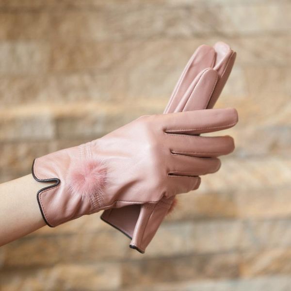 five fingers gloves women' sheepskin warm thickened plush gloves. winter korean version of leather, Blue;gray
five fingers gloves women' sheepskin warm thickened plush gloves. winter korean version of leather, Blue;gray