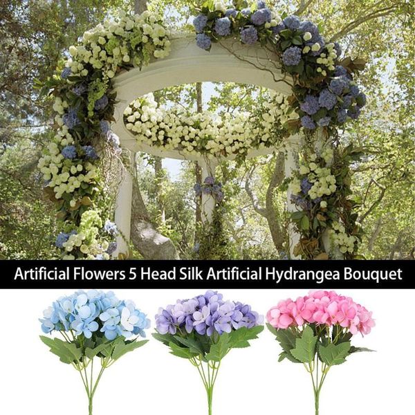 decorative flowers & wreaths 3 colors artificial 5 head silk hydrangea bouquet romantic christmas decoration for wedding home el party
decorative flowers & wreaths 3 colors artificial 5 head silk hydrangea bouquet romantic christmas decoration for wedding home el party