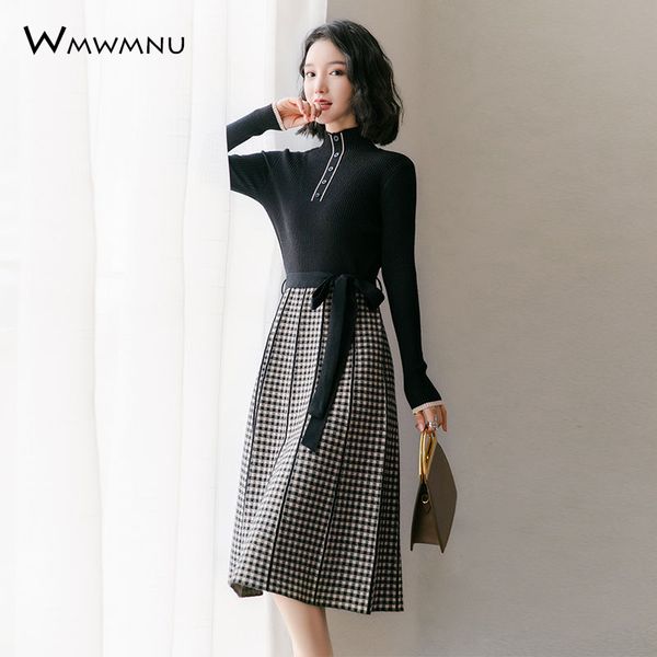 patchwork plaid turtleneck knitted dress fashion button belt long sleeve sweater dresses elegant high waist elasticity vestidos, Black;gray
patchwork plaid turtleneck knitted dress fashion button belt long sleeve sweater dresses elegant high waist elasticity vestidos, Black;gray