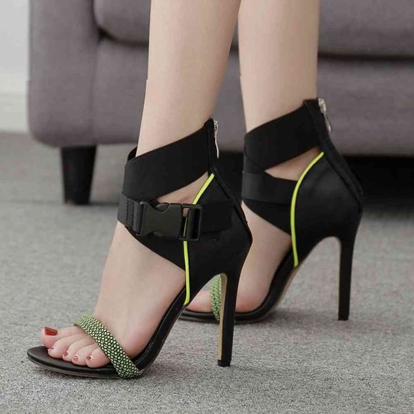 sandals girl buckle strap high heels solid shoes open toe summer women zipepr party club sandals, Black
sandals girl buckle strap high heels solid shoes open toe summer women zipepr party club sandals, Black