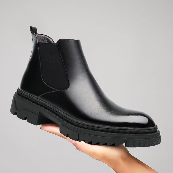 dress shoes misalwa classic chelsea boots for men height increased 4cm elevator platform autumn italian british formal ankle high, Black
dress shoes misalwa classic chelsea boots for men height increased 4cm elevator platform autumn italian british formal ankle high, Black