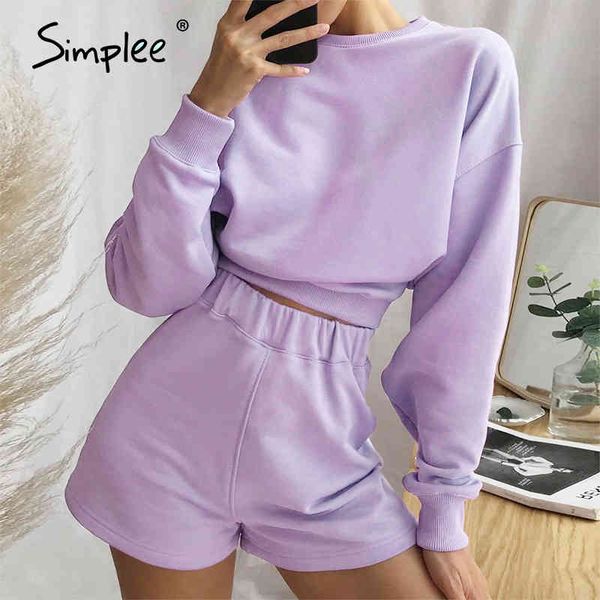 casual purple two piece set round neck drop shoulder women's autumn shorts long sleeve jogging suit 210414, White
casual purple two piece set round neck drop shoulder women's autumn shorts long sleeve jogging suit 210414, White