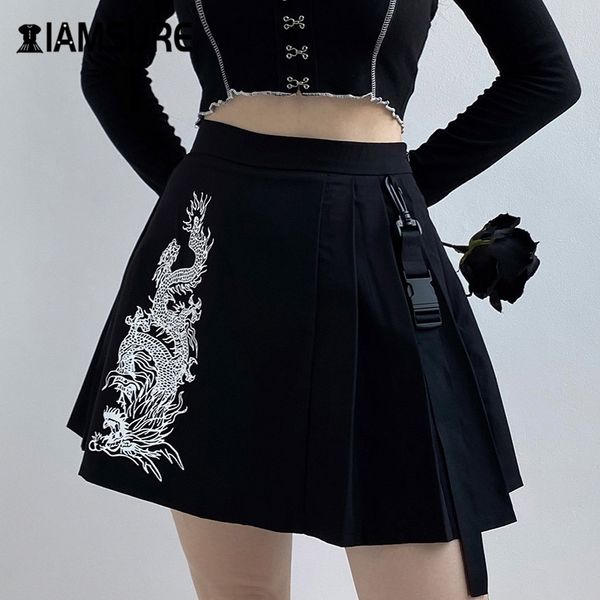 iamsure streetwear fashion dragon print pleated skirts for women gothic punk style high waist female mini skirts summer 210331, Black
iamsure streetwear fashion dragon print pleated skirts for women gothic punk style high waist female mini skirts summer 210331, Black
