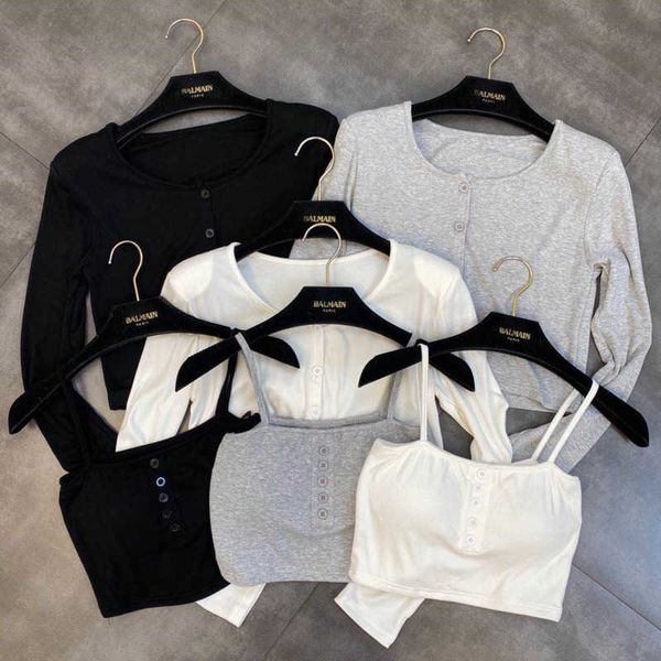 fabpop autumn long sleeve o neck cardigan camisole two piece set women gc007 210709, White
fabpop autumn long sleeve o neck cardigan camisole two piece set women gc007 210709, White