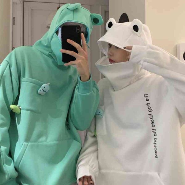 frog hoodie women cute funny embroidery letter plus velvet thickened kawaii harajuku streetwear christmas oversized hoodie, Black
frog hoodie women cute funny embroidery letter plus velvet thickened kawaii harajuku streetwear christmas oversized hoodie, Black