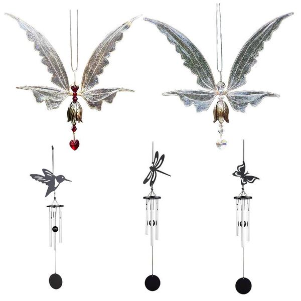 decorative objects & figurines butterfly fairy wind chime angel wings flying bird chimes good luck guardian metal bell home garden decor 
decorative objects & figurines butterfly fairy wind chime angel wings flying bird chimes good luck guardian metal bell home garden decor