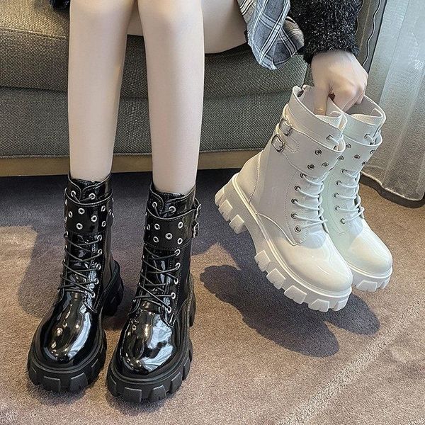 boots women's snow platform motorcycle women gothic punk woman black cool metal buckle ankle female lace up2021
boots women's snow platform motorcycle women gothic punk woman black cool metal buckle ankle female lace up2021