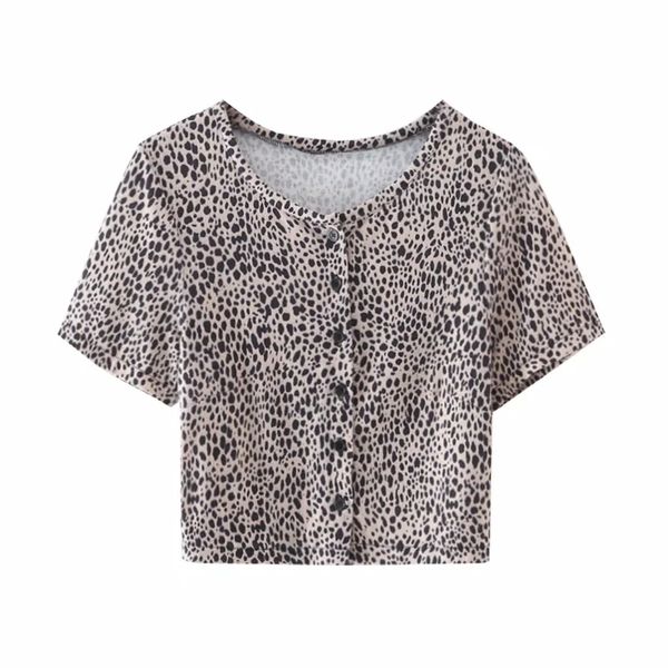 summer women leopard print single breasted knitted t shirt casual female o neck short sleeve crop t1502 210430, White
summer women leopard print single breasted knitted t shirt casual female o neck short sleeve crop t1502 210430, White