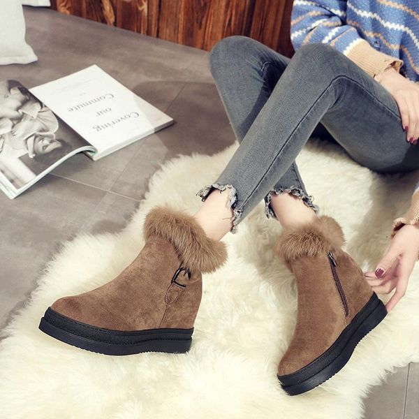 boots winter warm snow suede leather casual women shoes platform wedges tpr non-slip woman ankle 136, Black
boots winter warm snow suede leather casual women shoes platform wedges tpr non-slip woman ankle 136, Black