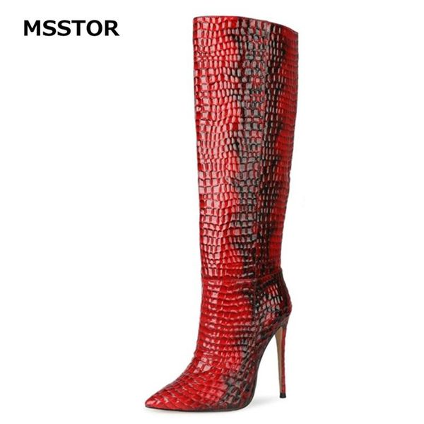 boots snake print winter women knee high long mixed colors pointed toe party red zipper ladies heels, Black
boots snake print winter women knee high long mixed colors pointed toe party red zipper ladies heels, Black