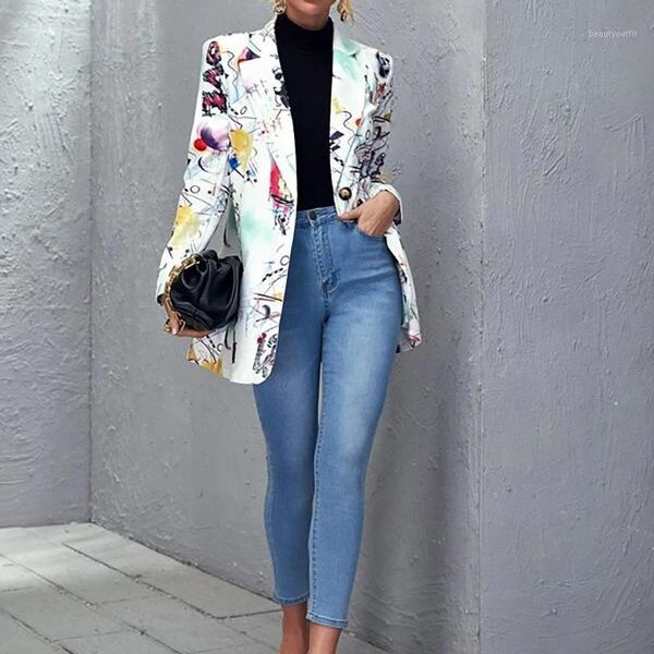 women's suits & blazers vintage white japan fashion print notched single button blazer women coat harajuku casual street elegant lady j, White;black
women's suits & blazers vintage white japan fashion print notched single button blazer women coat harajuku casual street elegant lady j, White;black