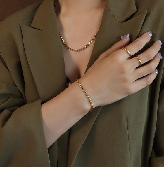 chokers fashion stainless steel foxtail chain 18k gold necklace bracelet for women jewelry set thick curb choker chunky boho gifts 3.5mm, Golden;silver
chokers fashion stainless steel foxtail chain 18k gold necklace bracelet for women jewelry set thick curb choker chunky boho gifts 3.5mm, Golden;silver