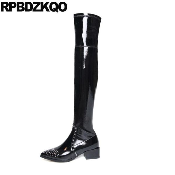 boots designer chunky autumn rivet stud shoes women black pointed toe pointy studded over the knee fall high long
boots designer chunky autumn rivet stud shoes women black pointed toe pointy studded over the knee fall high long