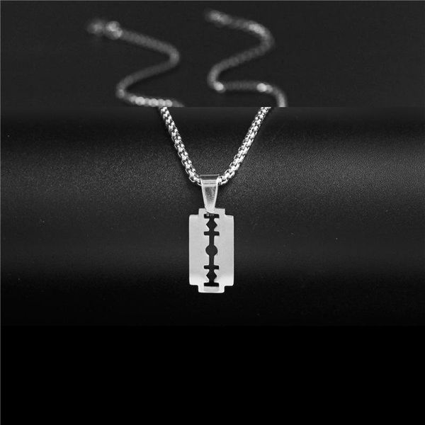 pendant necklaces yungqi fashion silver color stainless steel charm razor blades men punk male shaver shape necklace jewelry
pendant necklaces yungqi fashion silver color stainless steel charm razor blades men punk male shaver shape necklace jewelry