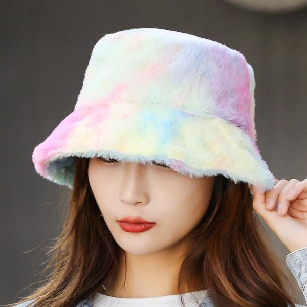wide brim hats fashion rainbow tie-dye bucket hat soft warm fluffy plush panama outdoor vacation female fisherman cap, Blue;gray
wide brim hats fashion rainbow tie-dye bucket hat soft warm fluffy plush panama outdoor vacation female fisherman cap, Blue;gray