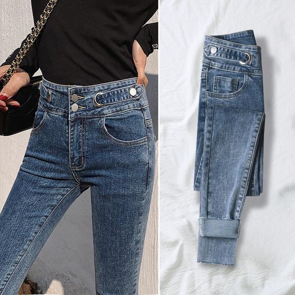 women's jeans lady trousers skinny stretch jean pant high waist double button blue gray casual pants female xa245k
women's jeans lady trousers skinny stretch jean pant high waist double button blue gray casual pants female xa245k