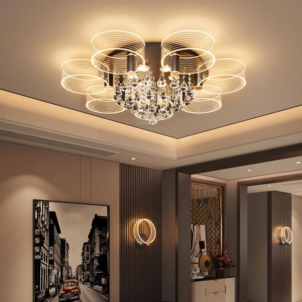 modern led black ceiling lamp luxury crystal acrylic chandelier light decoration for living room bedroom kitchen indoor fixtures lights
modern led black ceiling lamp luxury crystal acrylic chandelier light decoration for living room bedroom kitchen indoor fixtures lights