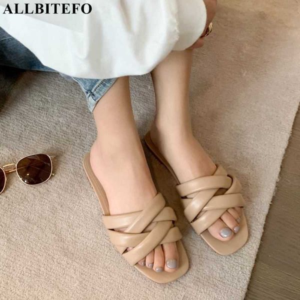 allbitefo size 33-41 genuine leather low-heeled comfortable women shoes thick heels party women slippers flip flops 210611, Black
allbitefo size 33-41 genuine leather low-heeled comfortable women shoes thick heels party women slippers flip flops 210611, Black