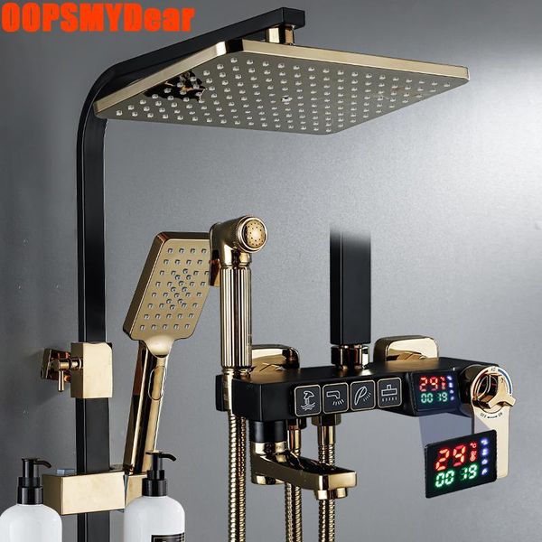 smart thermostatic shower system bathroom led light digital set wall mount spa rainfall bath faucet modern luxury grifos sets
smart thermostatic shower system bathroom led light digital set wall mount spa rainfall bath faucet modern luxury grifos sets