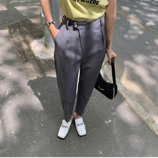 women's pants & capris hzirip high waist suit women casual loose straight radish harem 2021 summer ol female trousers pantalon mujer, Black;white
women's pants & capris hzirip high waist suit women casual loose straight radish harem 2021 summer ol female trousers pantalon mujer, Black;white
