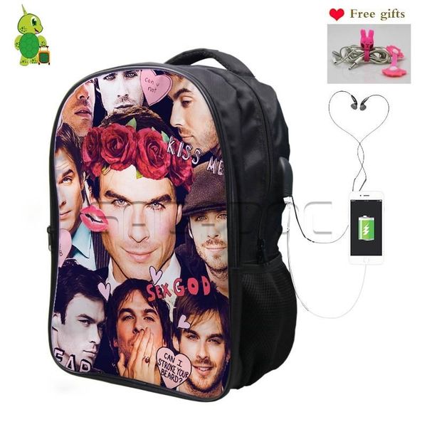 backpack vampire diaries damon ian somerhalder overlay for teenagers school bags usb charge headphone jack laptravel bagpack
backpack vampire diaries damon ian somerhalder overlay for teenagers school bags usb charge headphone jack laptravel bagpack