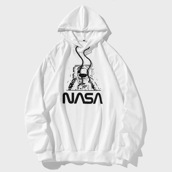 men's hoodies & sweatshirts casual pure white hooded sweatshirt space astronaut printing pullover spring hip hop cotton oversize unisex, Black
men's hoodies & sweatshirts casual pure white hooded sweatshirt space astronaut printing pullover spring hip hop cotton oversize unisex, Black