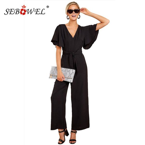 women's jumpsuits & rompers sebowel casual women 2021 fashion v neck high waist with belt jumpsuit wide leg long pants femal outwear cl, Black;white
women's jumpsuits & rompers sebowel casual women 2021 fashion v neck high waist with belt jumpsuit wide leg long pants femal outwear cl, Black;white