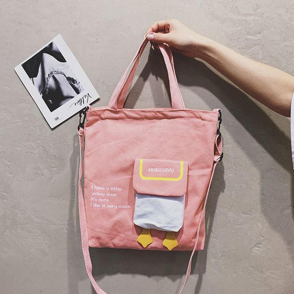 Spring Canvas 2021 and Summer Women's Messenger Bag Large Capacity Student Single Shoulder Schoolbag Travel Backpack