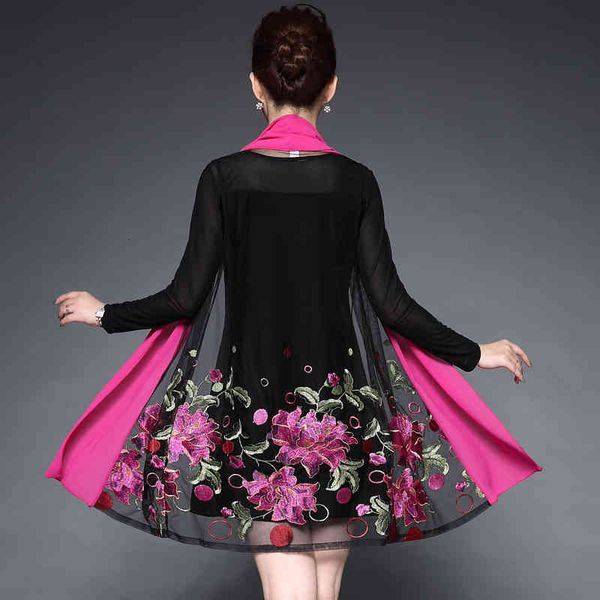 dress middle aged women embroidery flower casual spring summer two piece black party es plus size 6xl, Black;gray
dress middle aged women embroidery flower casual spring summer two piece black party es plus size 6xl, Black;gray