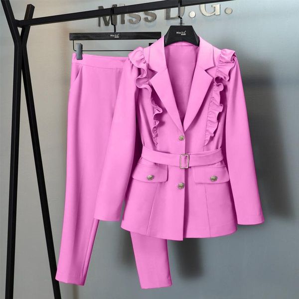 women's two piece pants design womens suits blazer with trendy jacket and luxurious 2 set women ensemble pantalon femme, White
women's two piece pants design womens suits blazer with trendy jacket and luxurious 2 set women ensemble pantalon femme, White