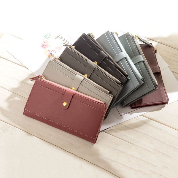 women simple fashion multicard position card bag ultra-thin hasp zipper leather three fold buckle long wallet coins purse, Red;black
women simple fashion multicard position card bag ultra-thin hasp zipper leather three fold buckle long wallet coins purse, Red;black