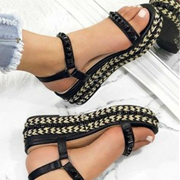 sandals fashion pearl rivets studs women summer runway peep toe platform wedges pumps street style gladiator d4xm, Black
sandals fashion pearl rivets studs women summer runway peep toe platform wedges pumps street style gladiator d4xm, Black