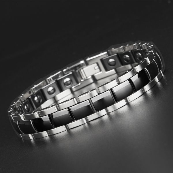trustylan high polished 12mm wide ceramic man bracelet titanium steel mens bracelets with healthy black germanium stone
trustylan high polished 12mm wide ceramic man bracelet titanium steel mens bracelets with healthy black germanium stone