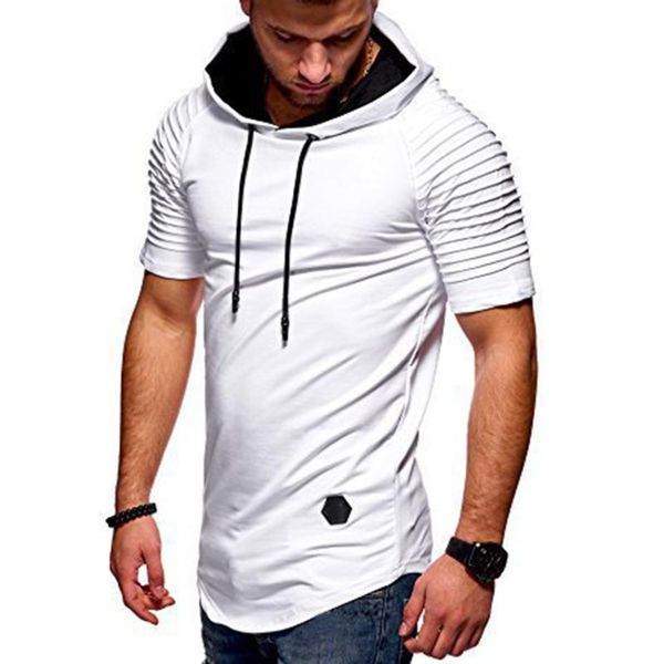 men's hoodies & sweatshirts casual basic short sleeve solid pleated shoulder slim fit hooded male swag hem summer fashion streetwear, Black
men's hoodies & sweatshirts casual basic short sleeve solid pleated shoulder slim fit hooded male swag hem summer fashion streetwear, Black