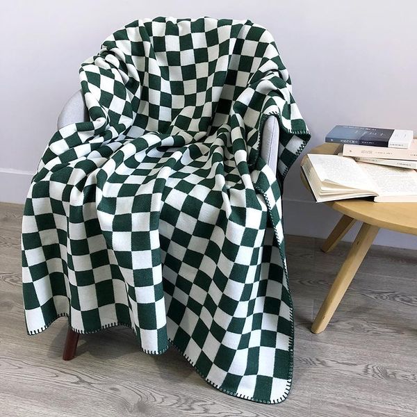 luxury lattice wool knitted thread blanket office nap cover sofa bed couch air conditioning quilt warm throw for women blankets
