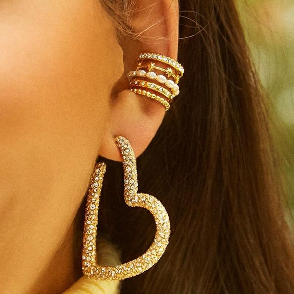 hoop & huggie 2021 pearl rhinestone ear bone clip for women vintage pentacle earrings aesthetic jewelry female accessories sets, Golden;silver
hoop & huggie 2021 pearl rhinestone ear bone clip for women vintage pentacle earrings aesthetic jewelry female accessories sets, Golden;silver