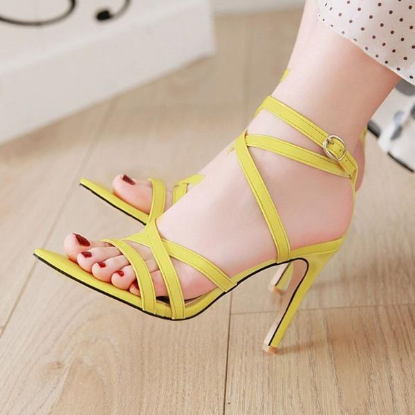 sandals summer women ankle strap gladiator ladies high heels footwear yellow blue party wedding shoes big size, Black
sandals summer women ankle strap gladiator ladies high heels footwear yellow blue party wedding shoes big size, Black