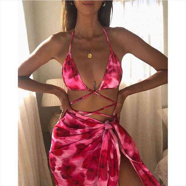 3 piece swimsuit set with cover up tieless bottom trinagle swimwear female tie dye biquini womens string thong bikini, White;black
3 piece swimsuit set with cover up tieless bottom trinagle swimwear female tie dye biquini womens string thong bikini, White;black