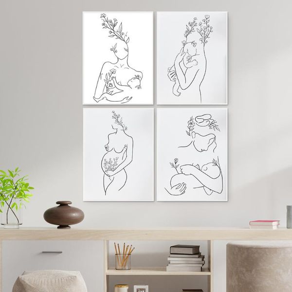 paintings mother and baby art line drawing posters abstract minimalist pregnancy wall canvas print painting modern decorative pictures
paintings mother and baby art line drawing posters abstract minimalist pregnancy wall canvas print painting modern decorative pictures