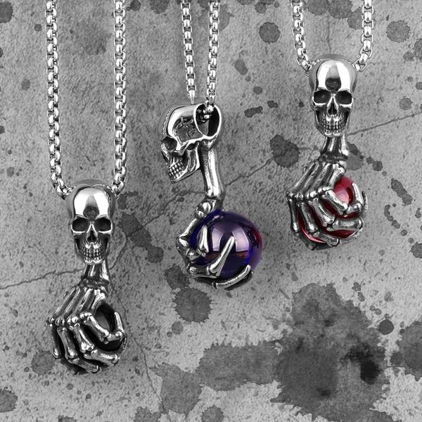 pendant necklaces skull claw beads gothic punk men pendants chain for boyfriend male stainless steel jewelry creativity gift wholesale, Silver
pendant necklaces skull claw beads gothic punk men pendants chain for boyfriend male stainless steel jewelry creativity gift wholesale, Silver