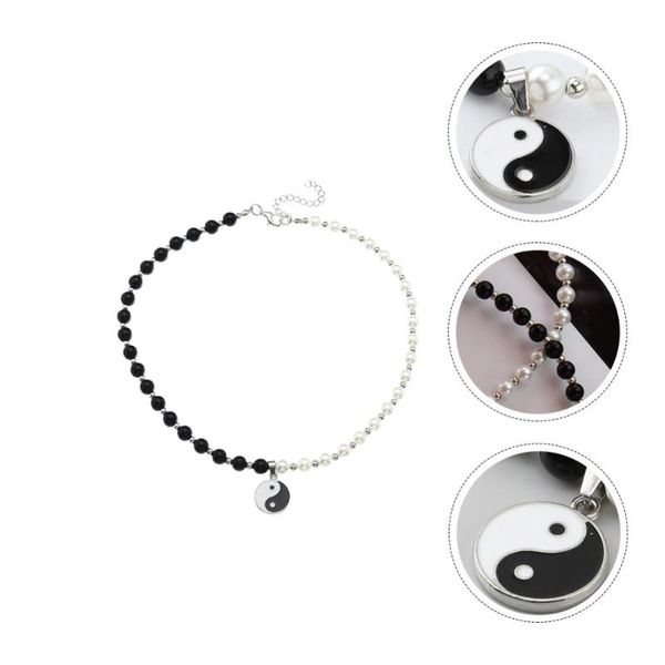 pendant necklaces 1pc female unique neck versatile necklace chic jewelry black white, Silver
pendant necklaces 1pc female unique neck versatile necklace chic jewelry black white, Silver